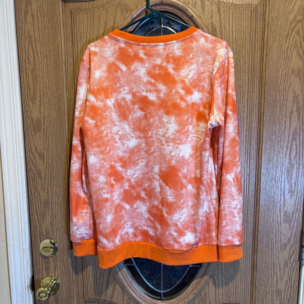 Halloween Tie Dye Sweatshirt Men's Medium Pumpkin Graphic Costume‎ Pullover - Picture 2 of 12